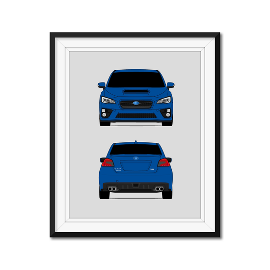 Subaru WRX G4 (2015-2017) (Front and Rear) 4th Generation Poster