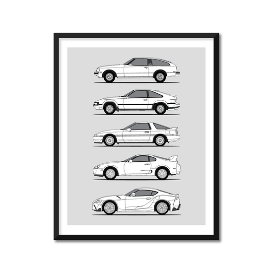 Toyota Supra Generations (Side Profile)