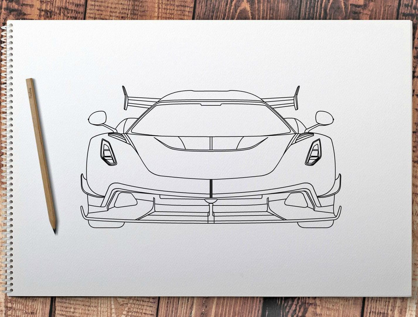 Car drawing 160114. 2016 Hyundai Elantra. Prisma on paper. Kim.J.H | Car  drawing pencil, Car drawings, Drawings