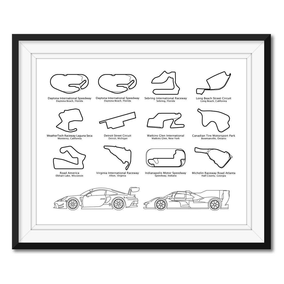 IMSA WeatherTech SportsCar Championship 2024 Race Track Poster – Custom ...