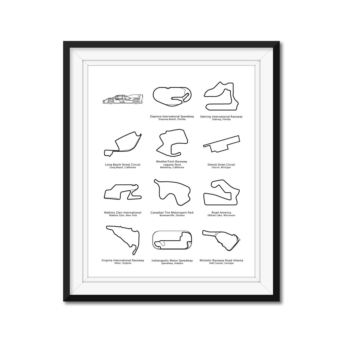 IMSA WeatherTech SportsCar Championship 2024 Race Track Poster – Custom ...