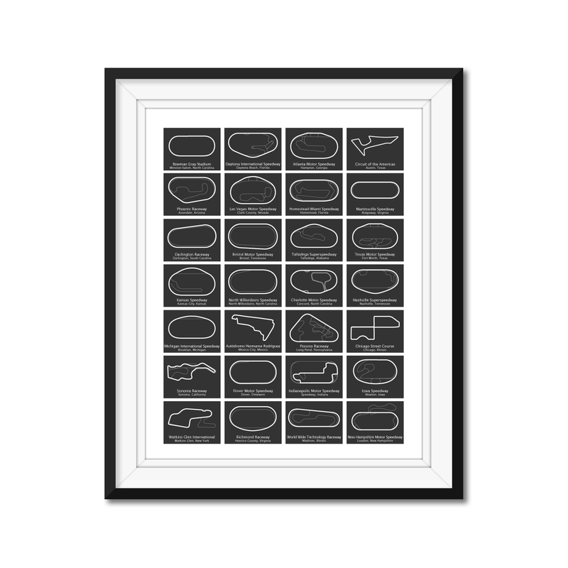 NASCAR Cup Series 2025 Race Track Poster