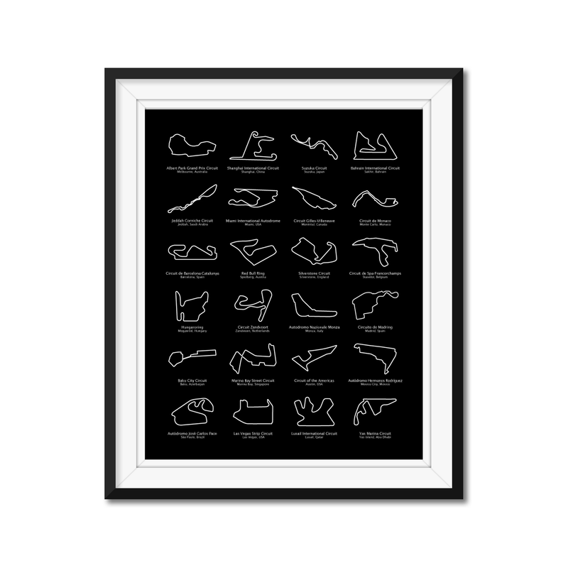 F1 Formula 1 2026 Race Track Poster