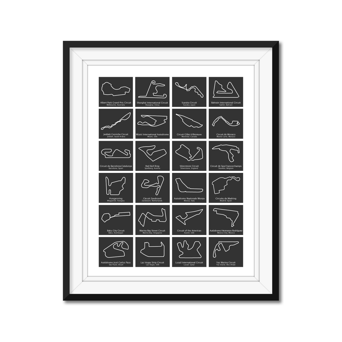 F1 Formula 1 2026 Race Track Poster