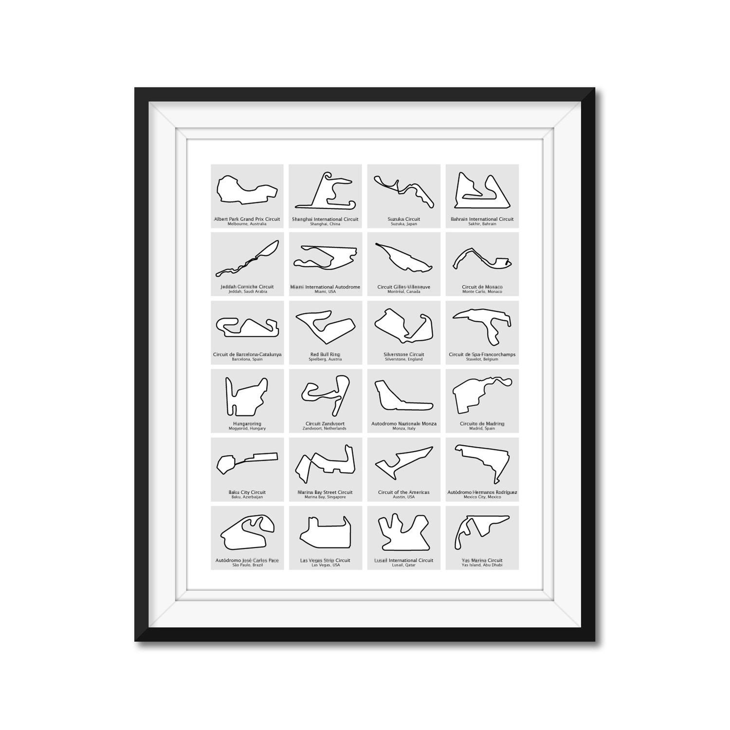 F1 Formula 1 2026 Race Track Poster