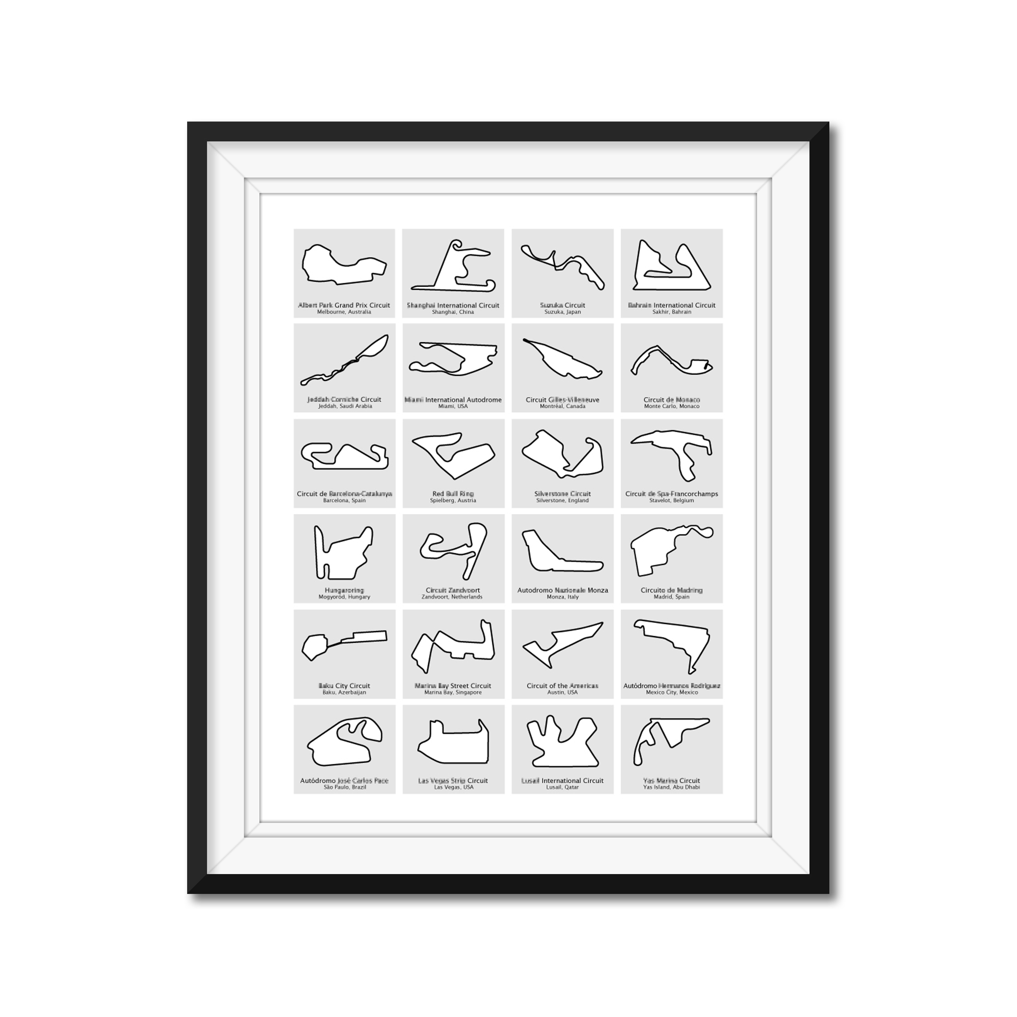 F1 Formula 1 2026 Race Track Poster