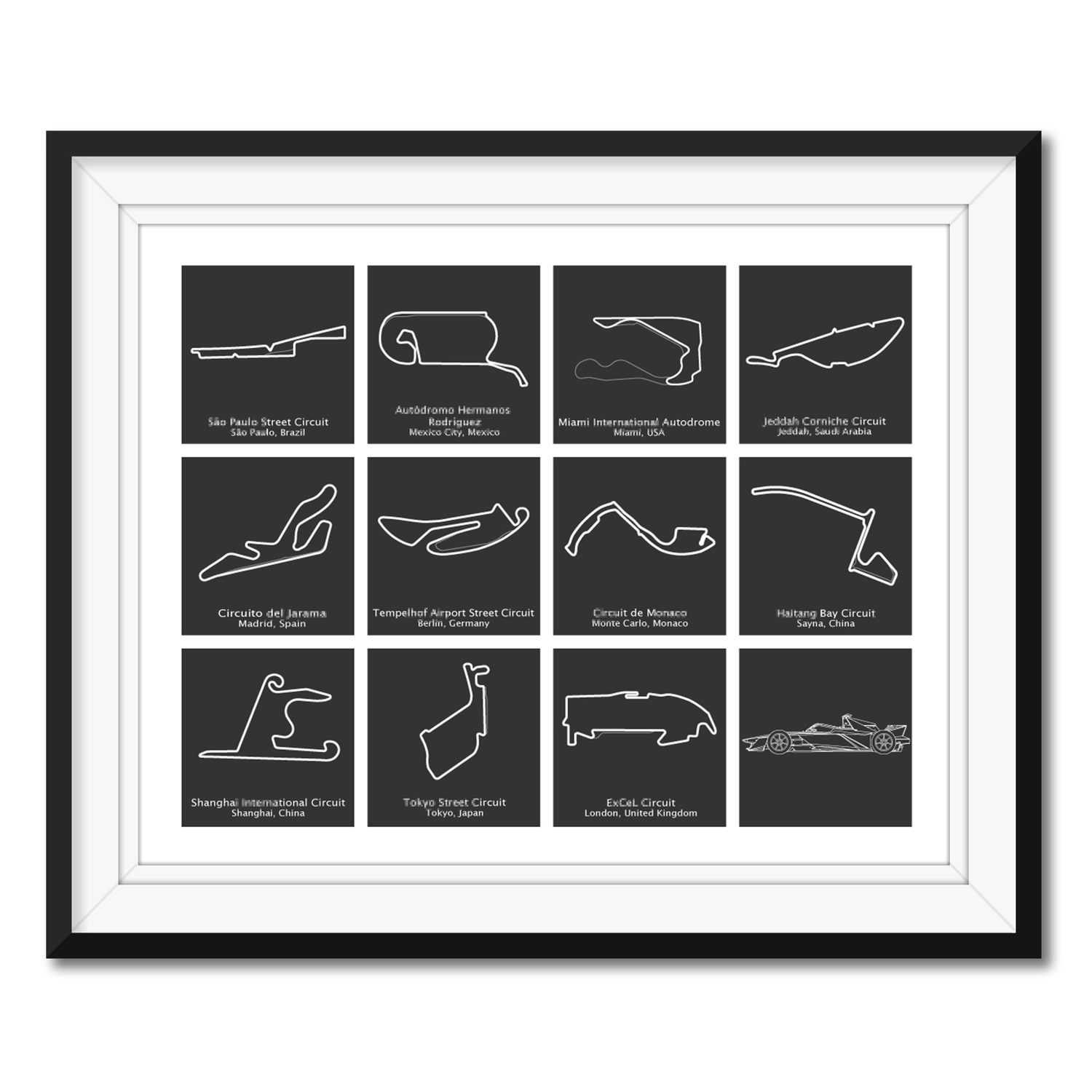 Formula E World Championship 2026 Race Track Poster