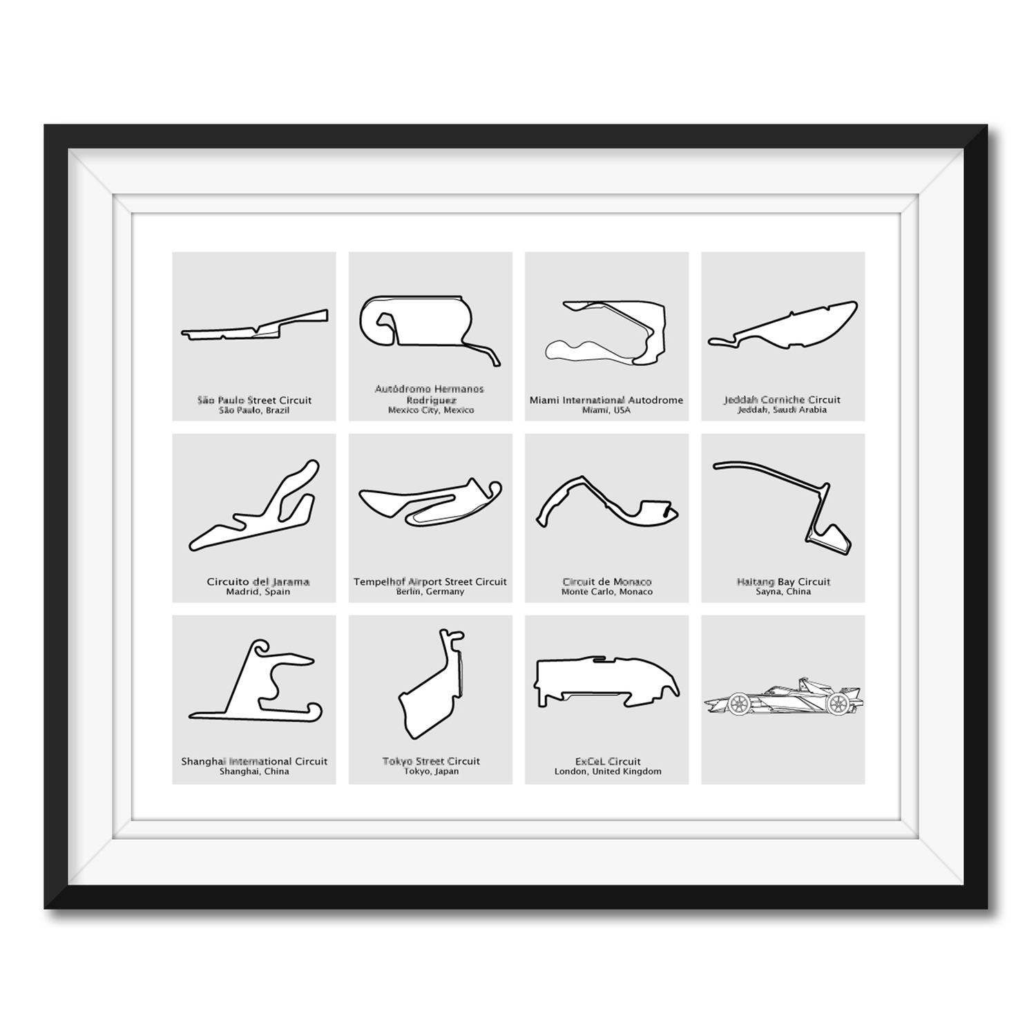 Formula E World Championship 2026 Race Track Poster