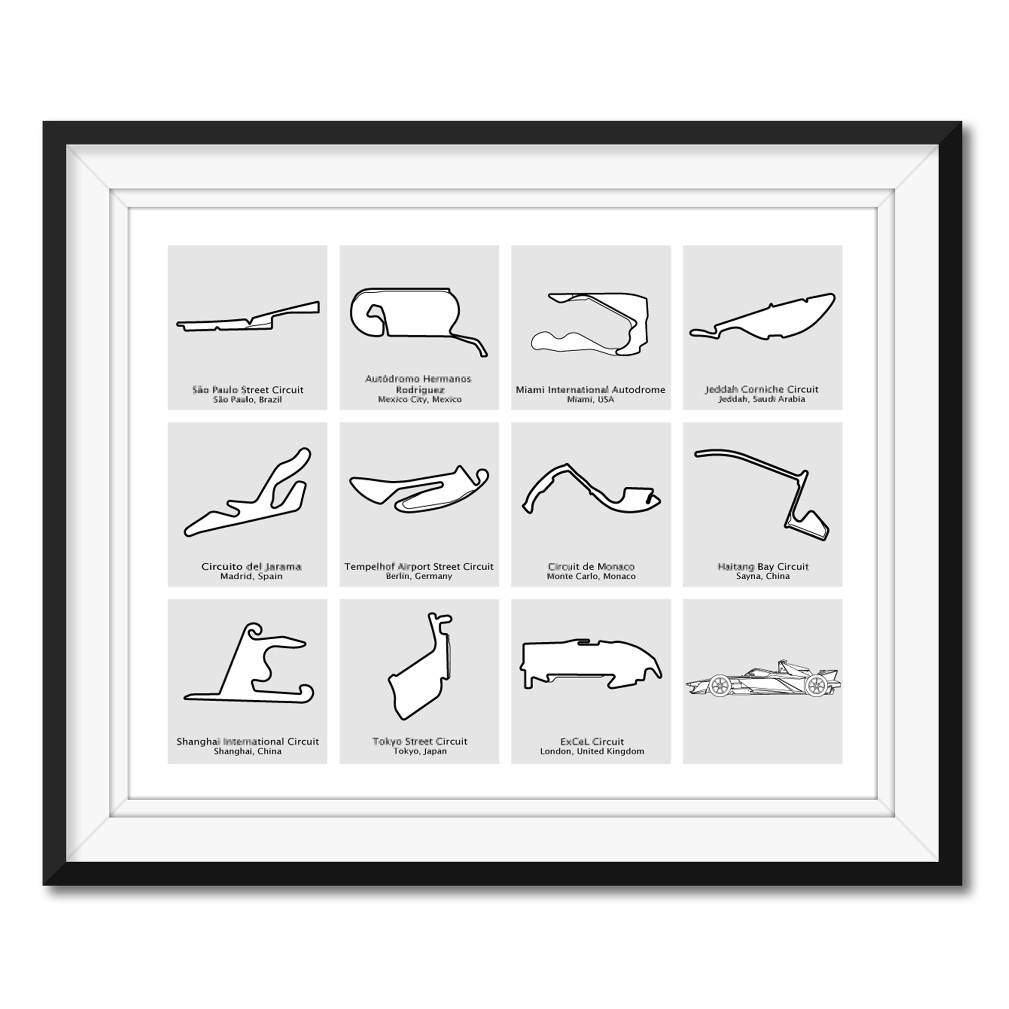 Formula E World Championship 2026 Race Track Poster