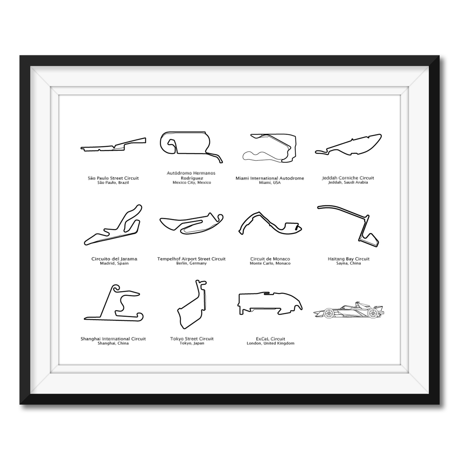 Formula E World Championship 2026 Race Track Poster