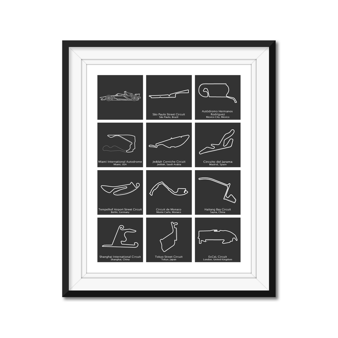 Formula E World Championship 2026 Race Track Poster