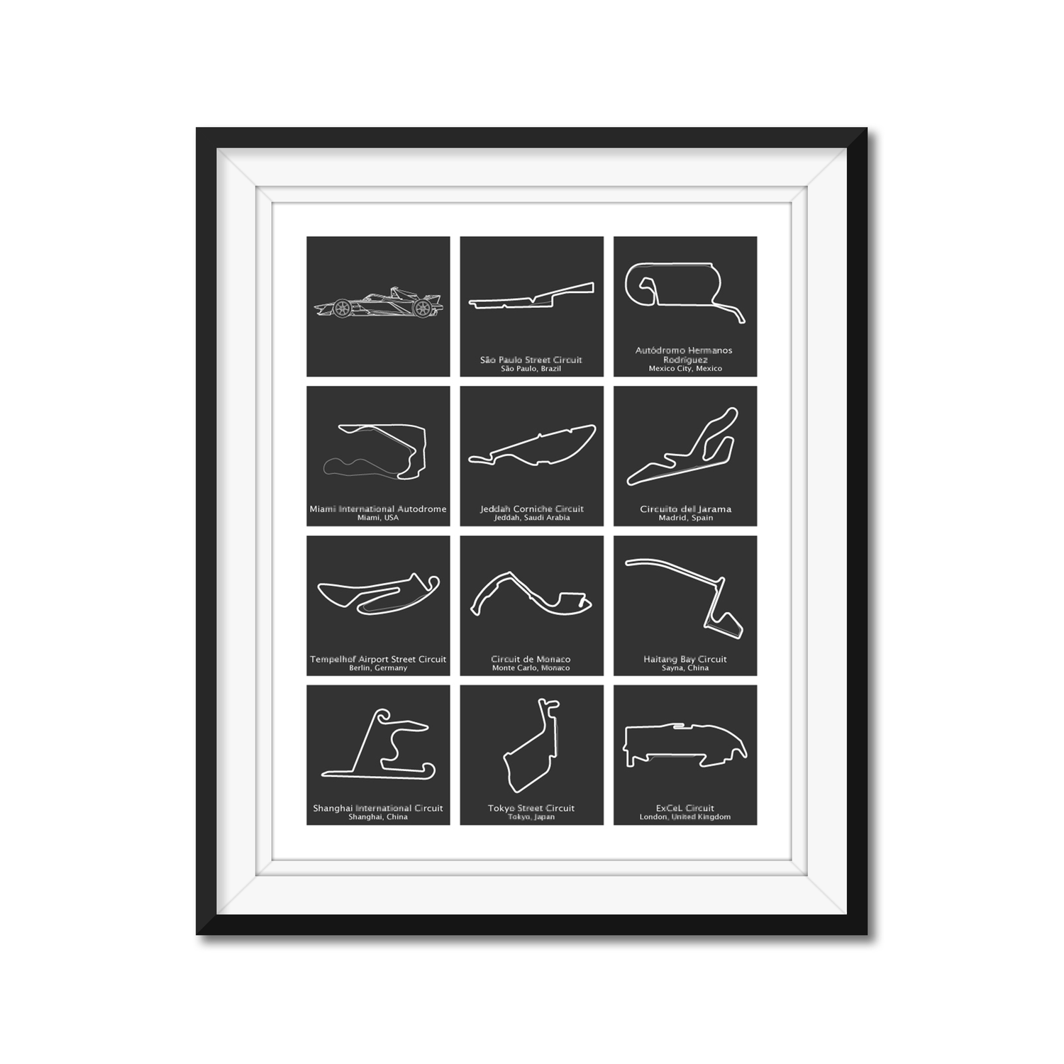 Formula E World Championship 2026 Race Track Poster