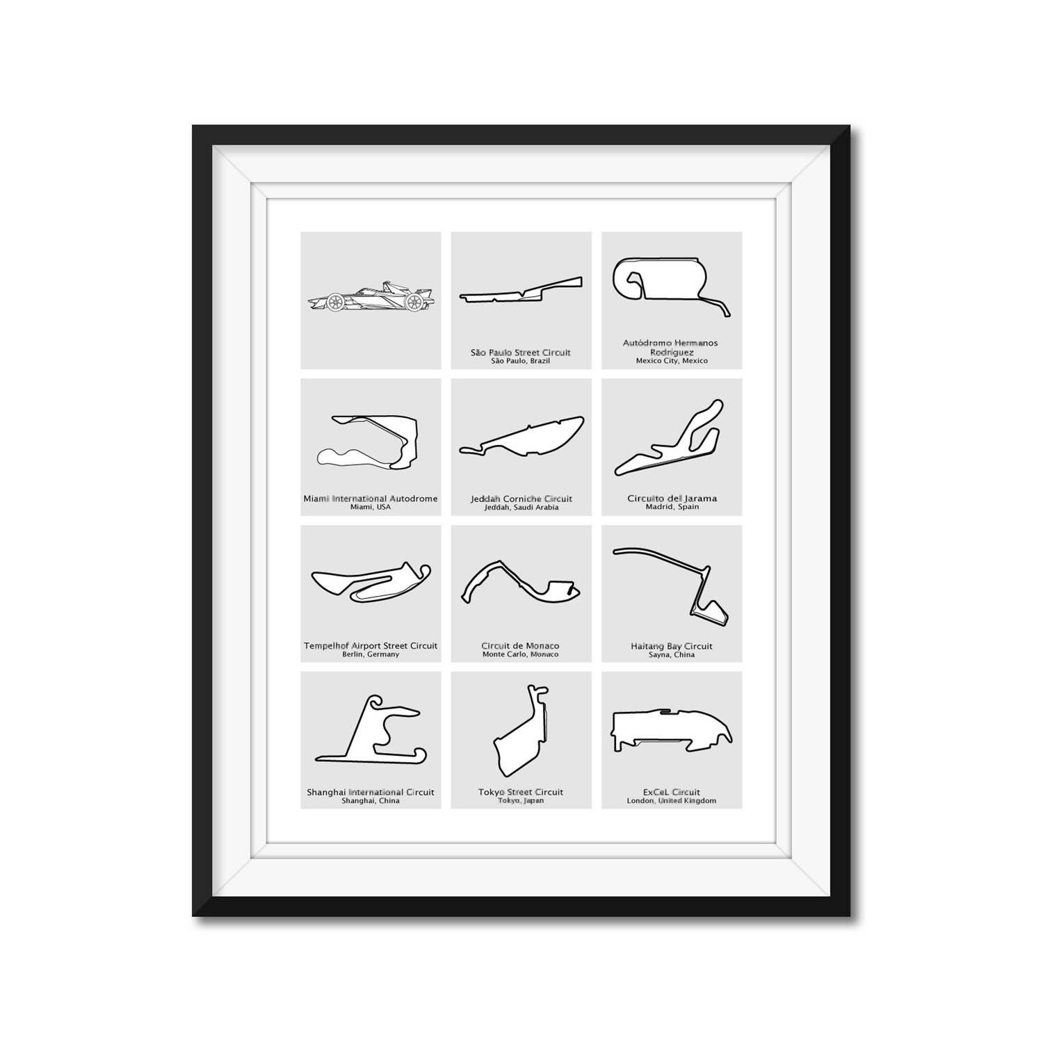 Formula E World Championship 2026 Race Track Poster