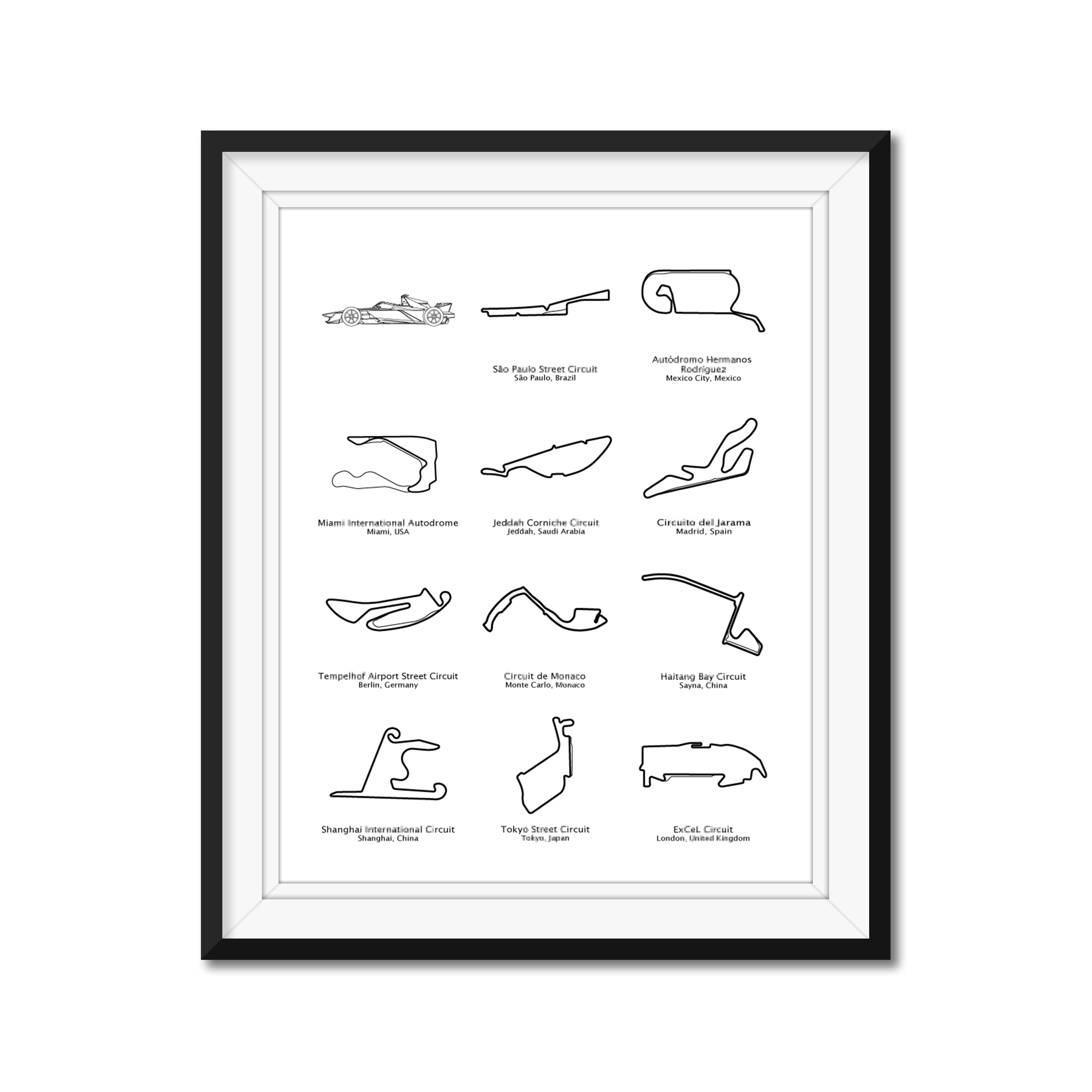 Formula E World Championship 2026 Race Track Poster