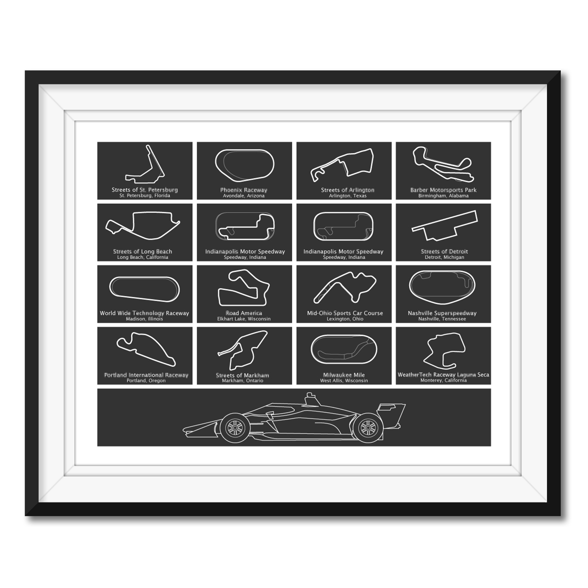 IndyCar Series 2026 Race Track Poster