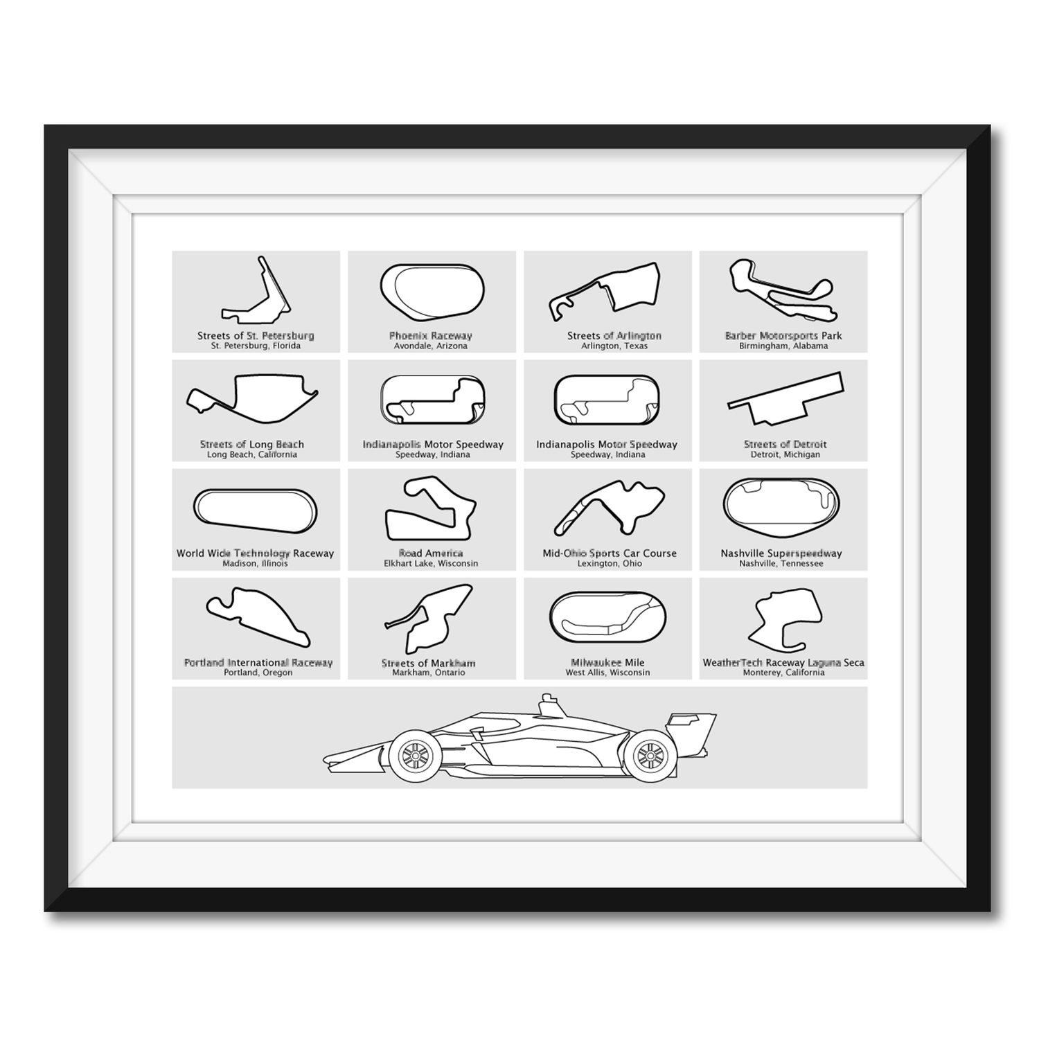 IndyCar Series 2026 Race Track Poster