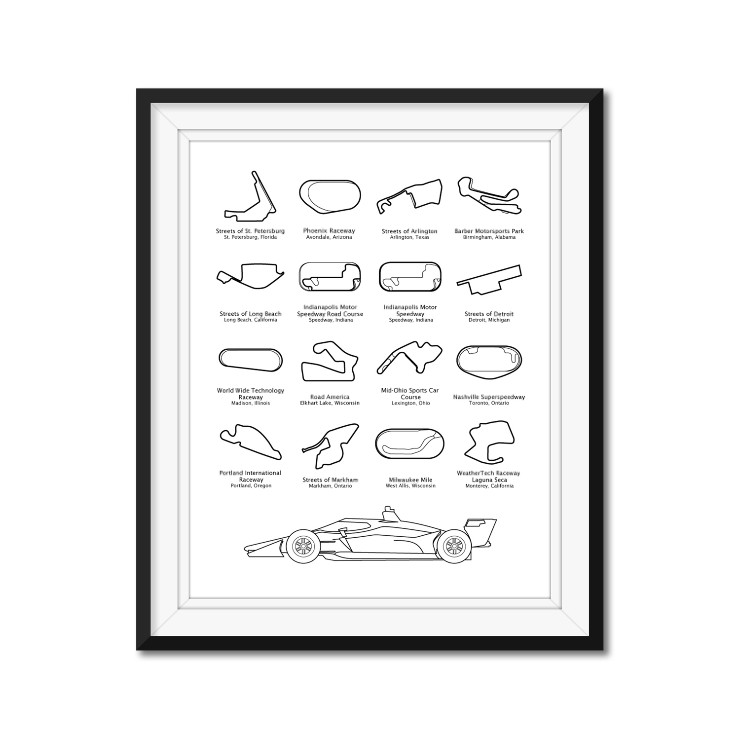 IndyCar Series 2026 Race Track Poster