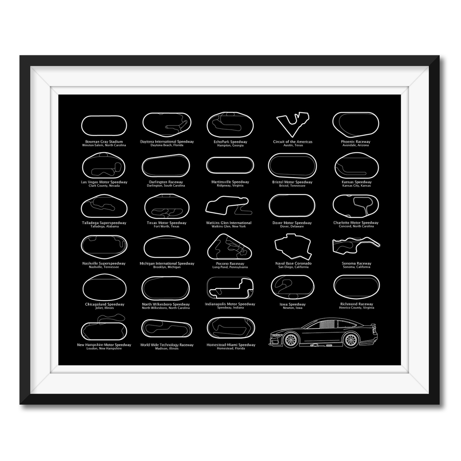 NASCAR Cup Series 2026 Race Track Poster