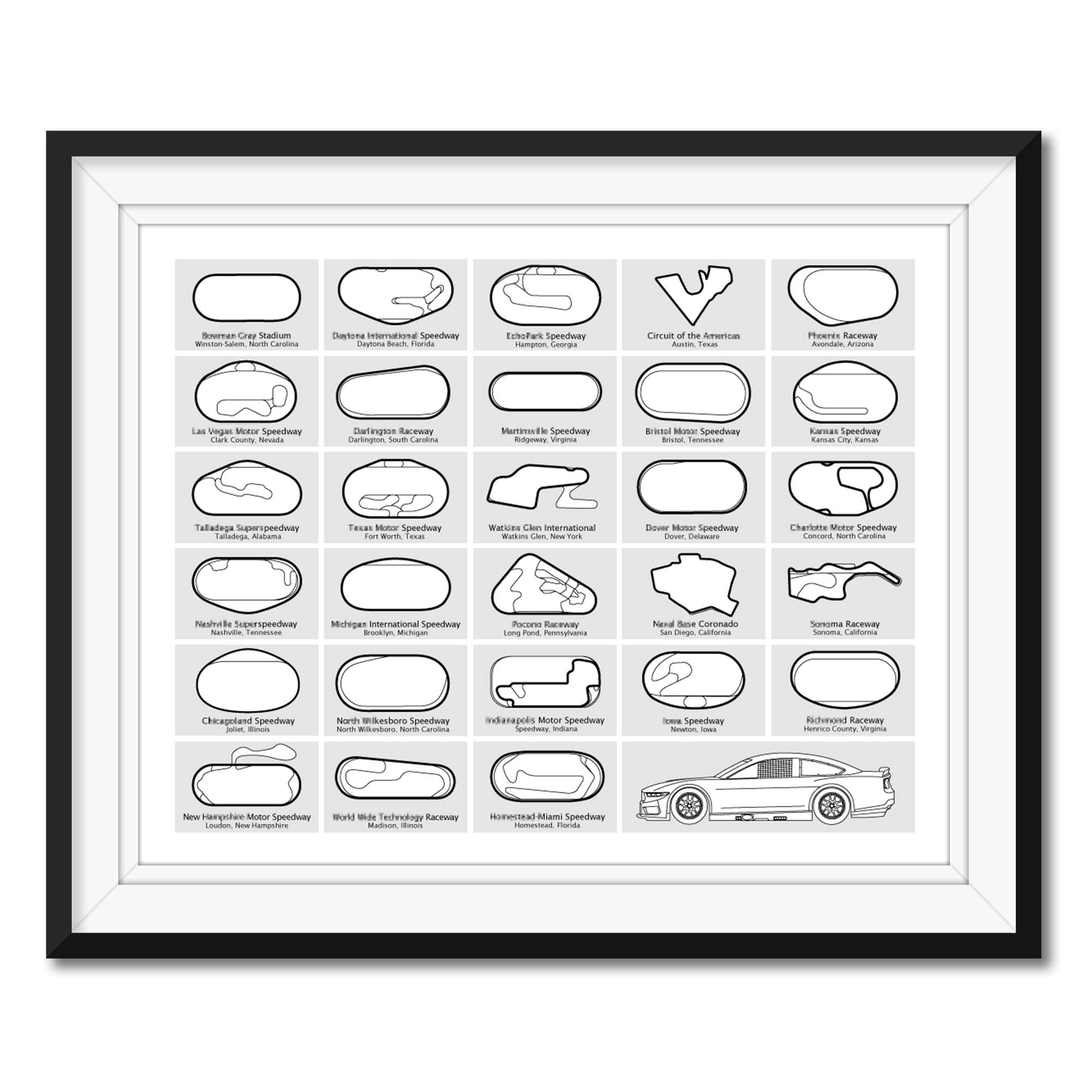 NASCAR Cup Series 2026 Race Track Poster