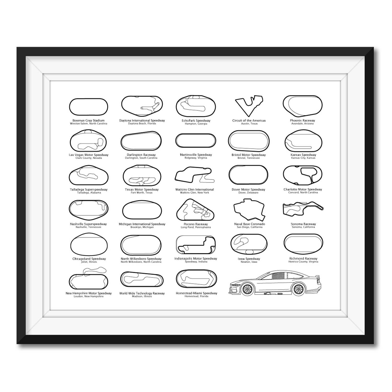 NASCAR Cup Series 2026 Race Track Poster