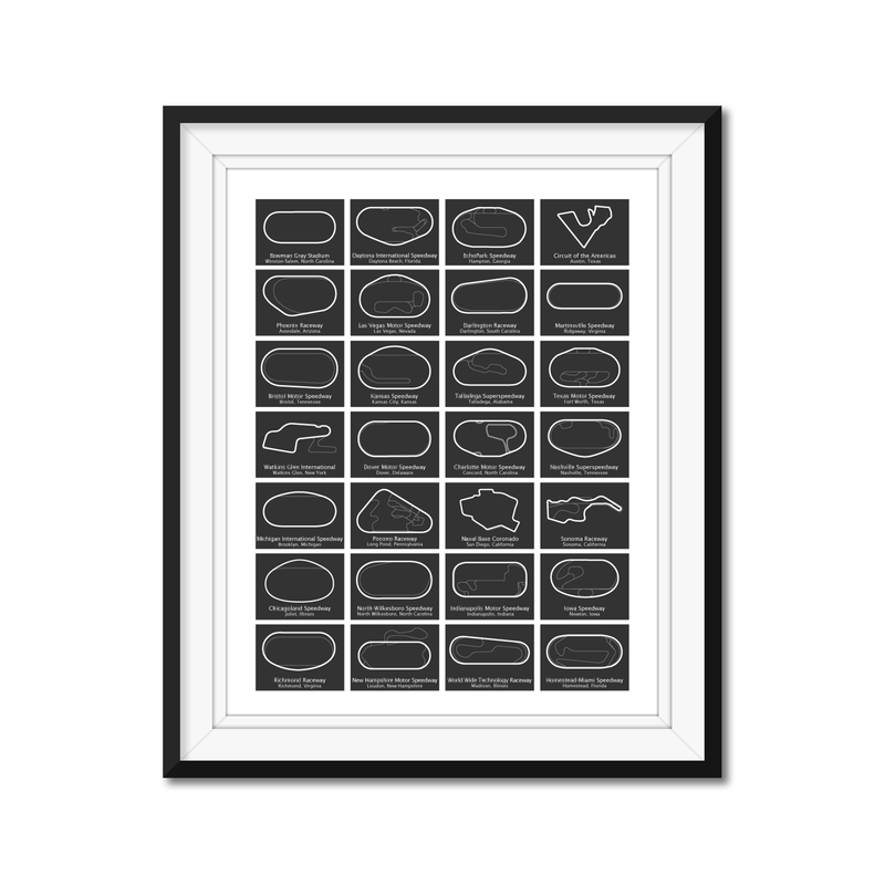 NASCAR Cup Series 2026 Race Track Poster