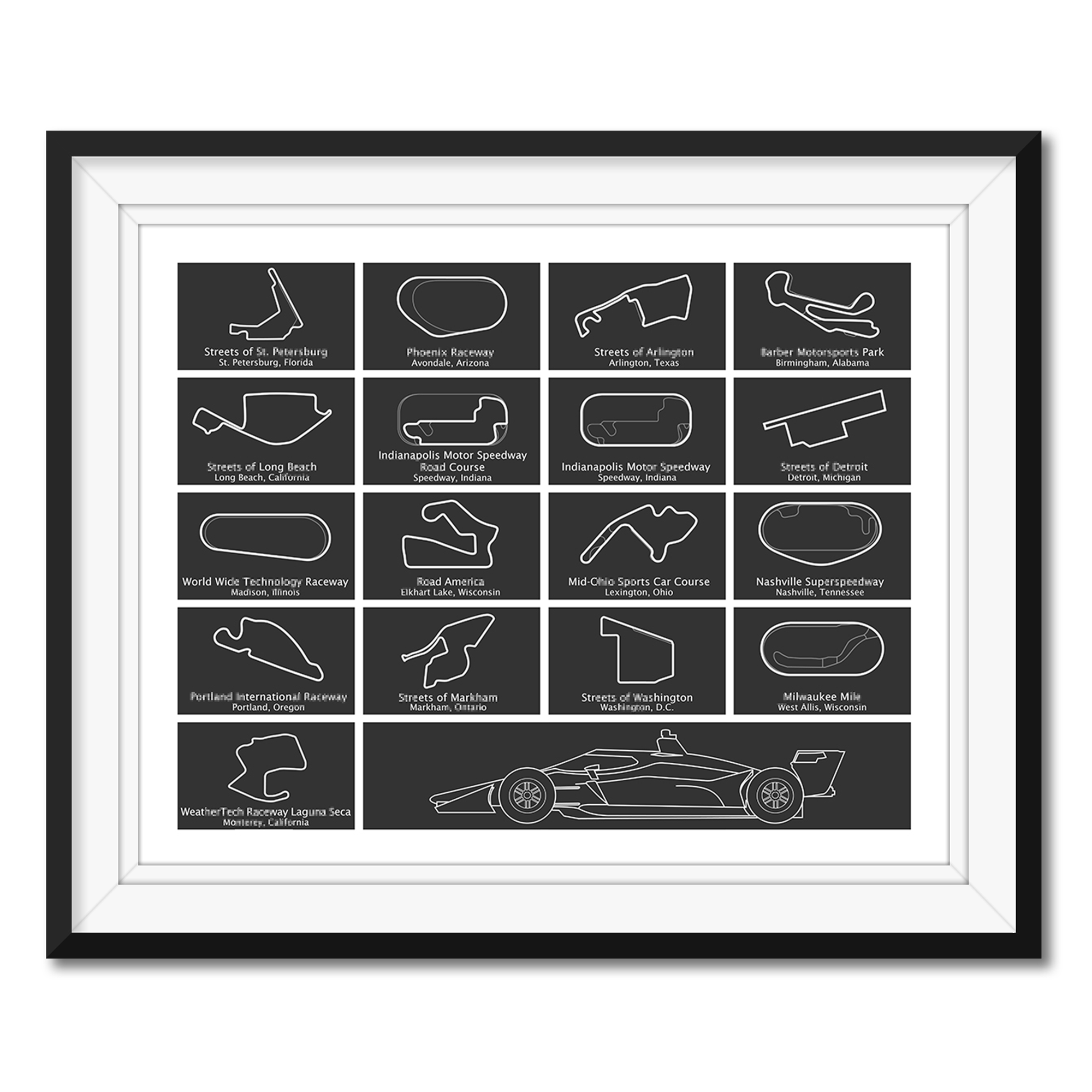 IndyCar Series 2026 Race Track Poster