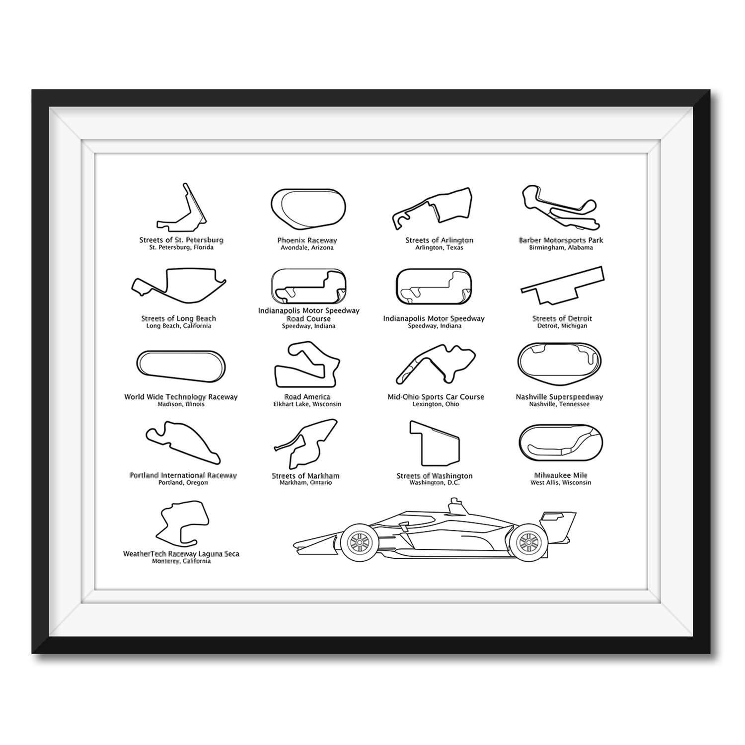 IndyCar Series 2026 Race Track Poster