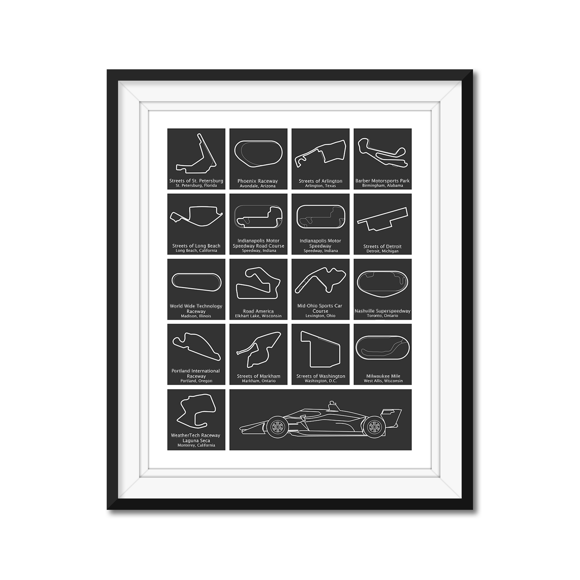 IndyCar Series 2026 Race Track Poster