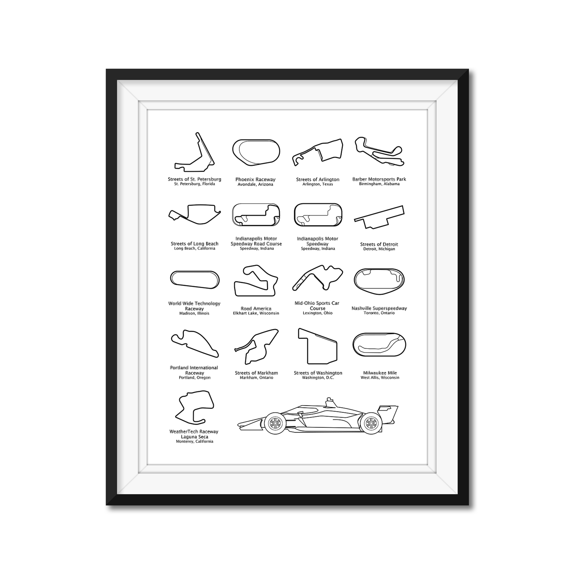 IndyCar Series 2026 Race Track Poster