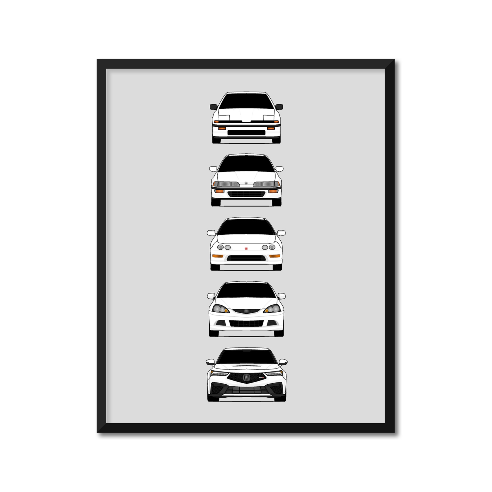 Acura Integra Generations History and Evolution – Custom Car Posters