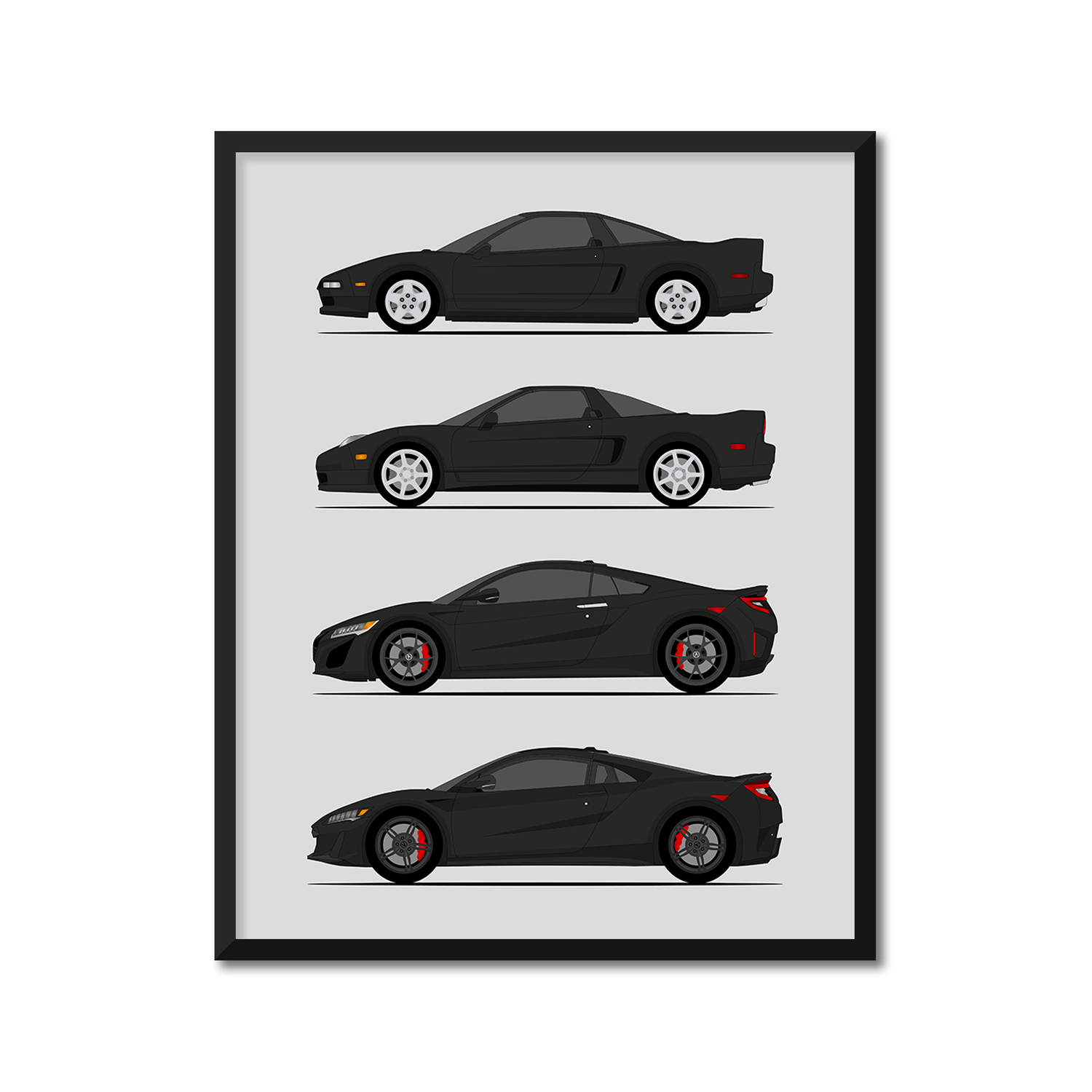 Acura NSX Generations (Side Profile)