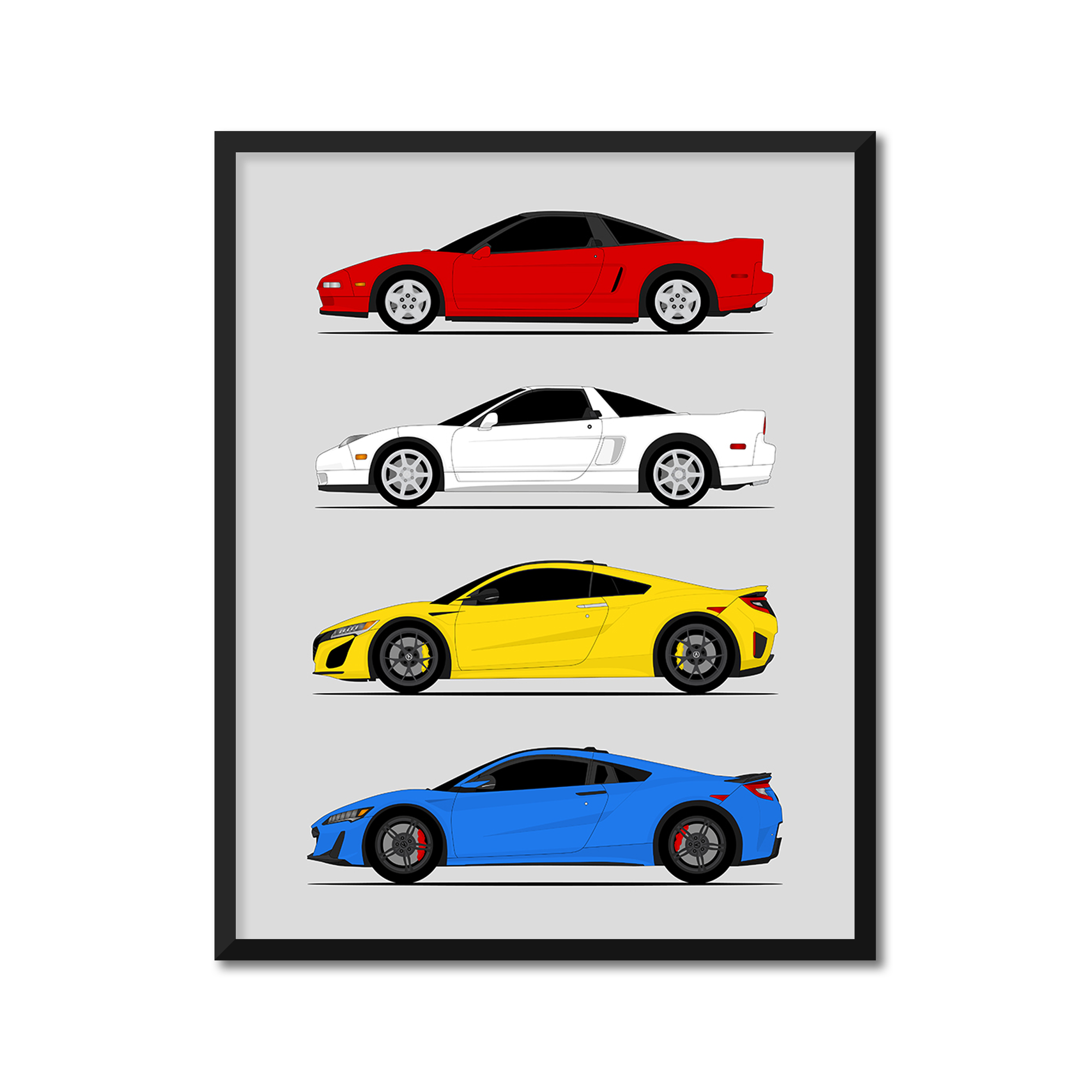 Honda NSX Generations (Side Profile)