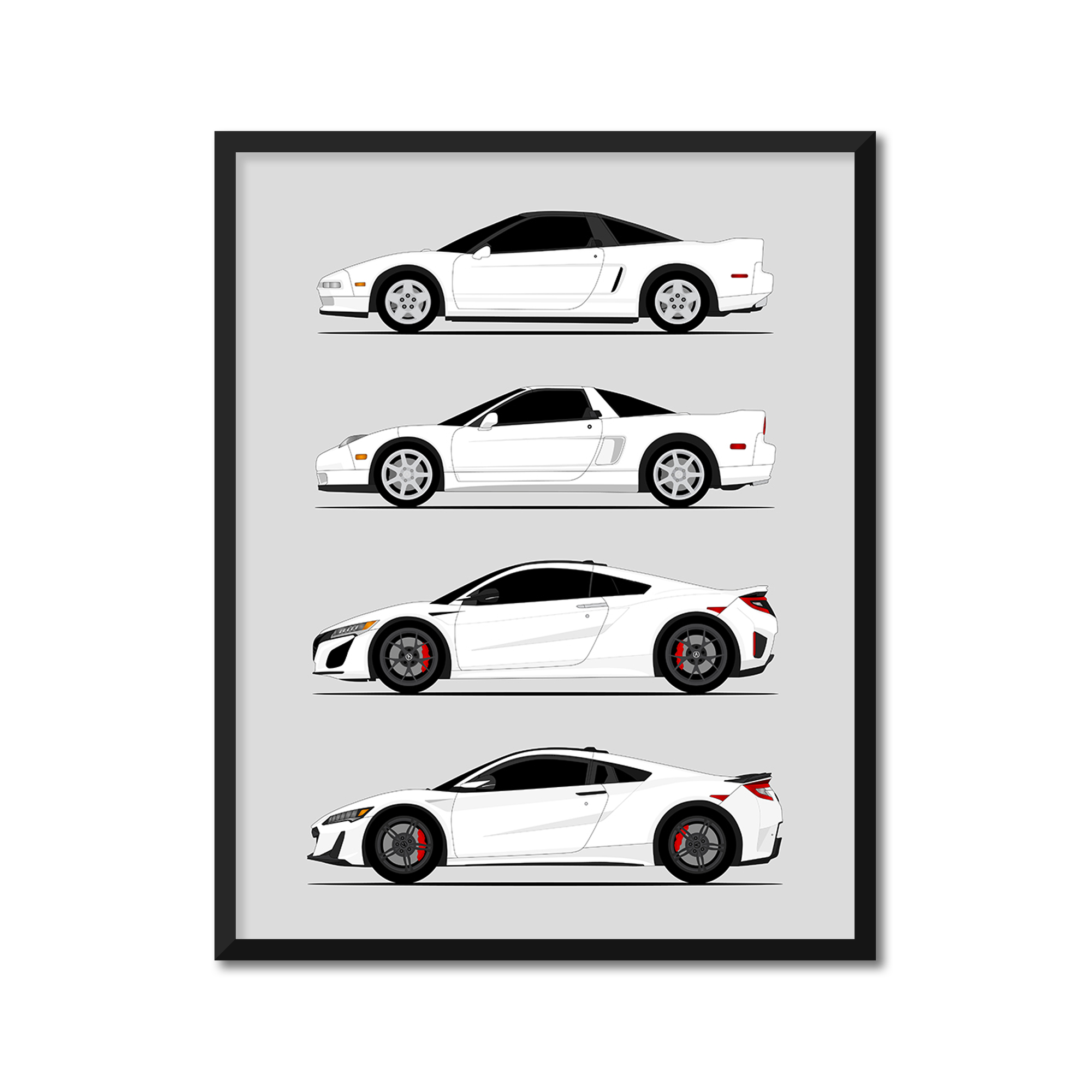 Acura NSX Generations (Side Profile)