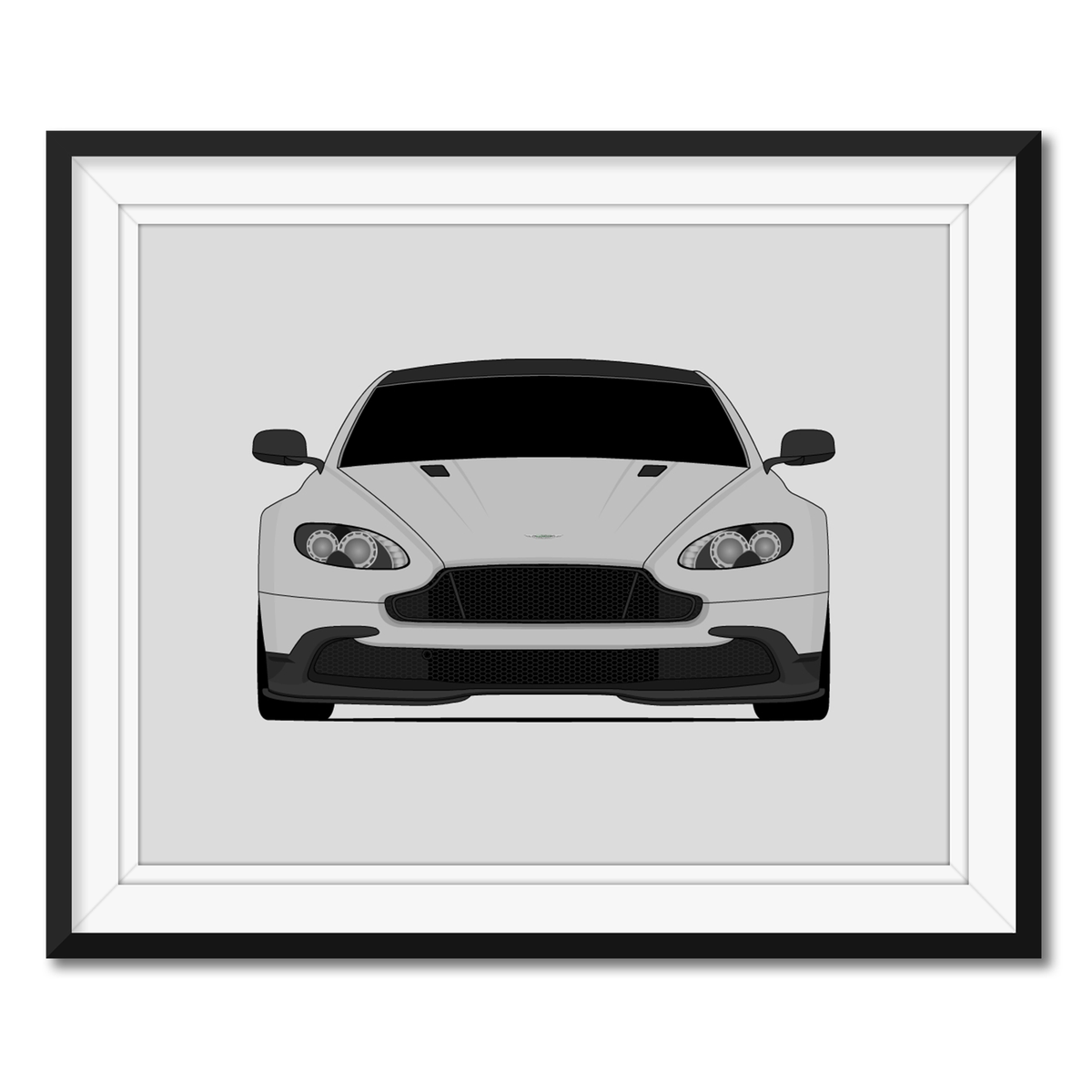 Aston Martin Vantage GT8 (2016-2017) framed car poster with mat