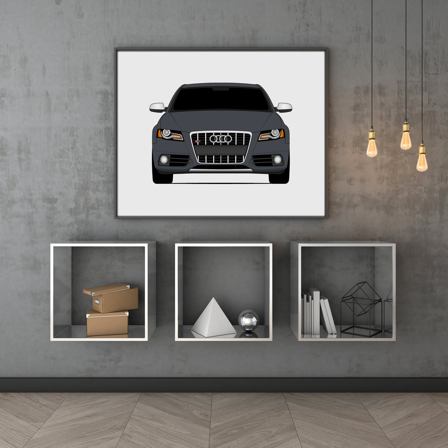 Audi RS4 B8 2012-2015 Inspired Car Poster Print Wall Art Decor CX1 unframed  -  UK