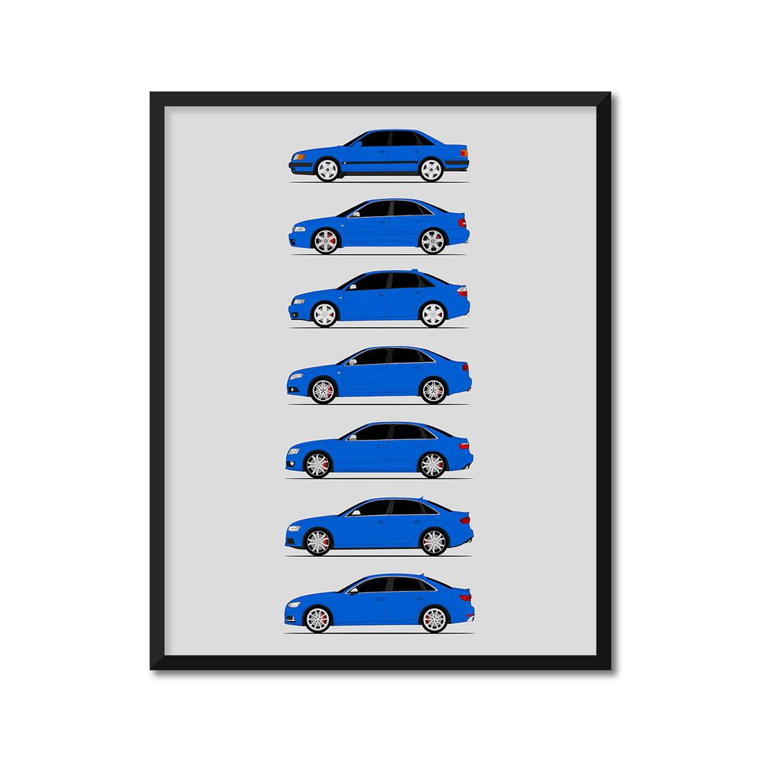 Audi S4 Generations (Side Profile)