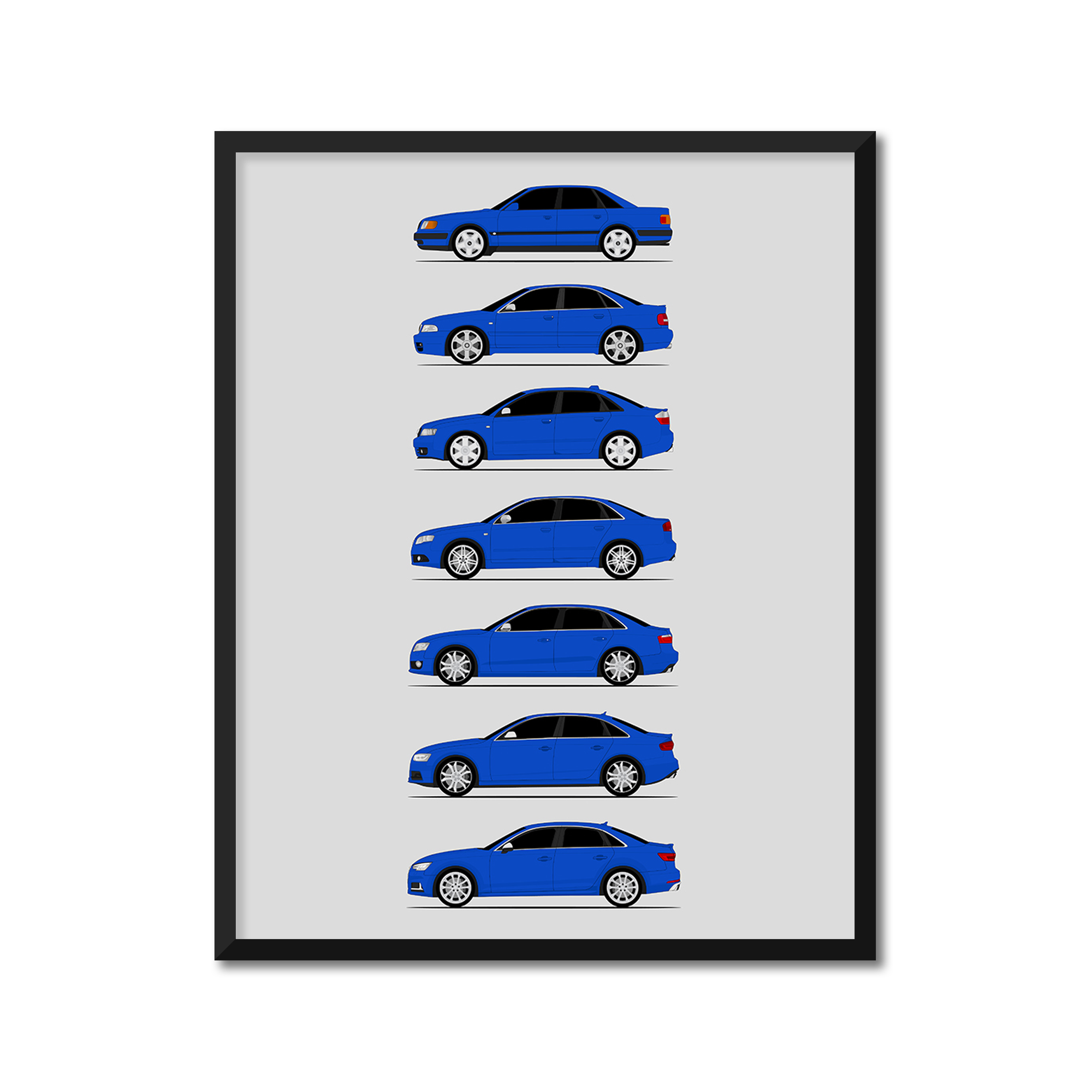 Audi S4 Generations (Side Profile)