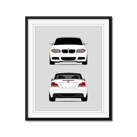 BMW 1 Series 135i Convertible E88 (2007-2013) (Front and Rear) Poster
