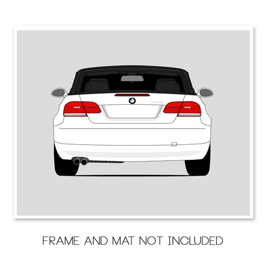 BMW E92 E93 328i Convertible (2007-2010) (Rear) Poster