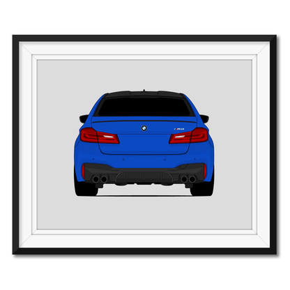 BMW M5 (2017-2020) F90 (Rear) Poster