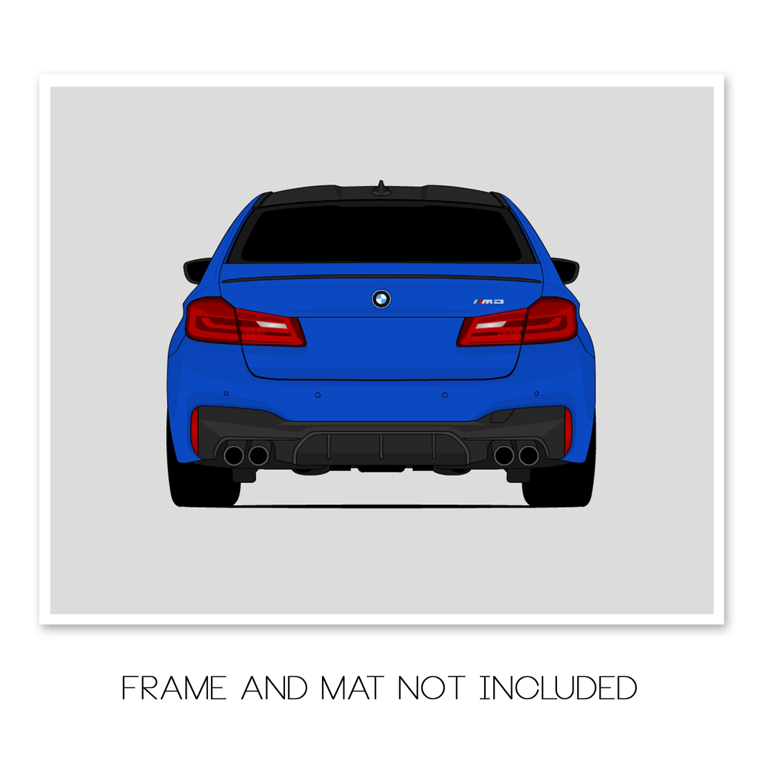 BMW M5 (2017-2020) F90 (Rear) Poster