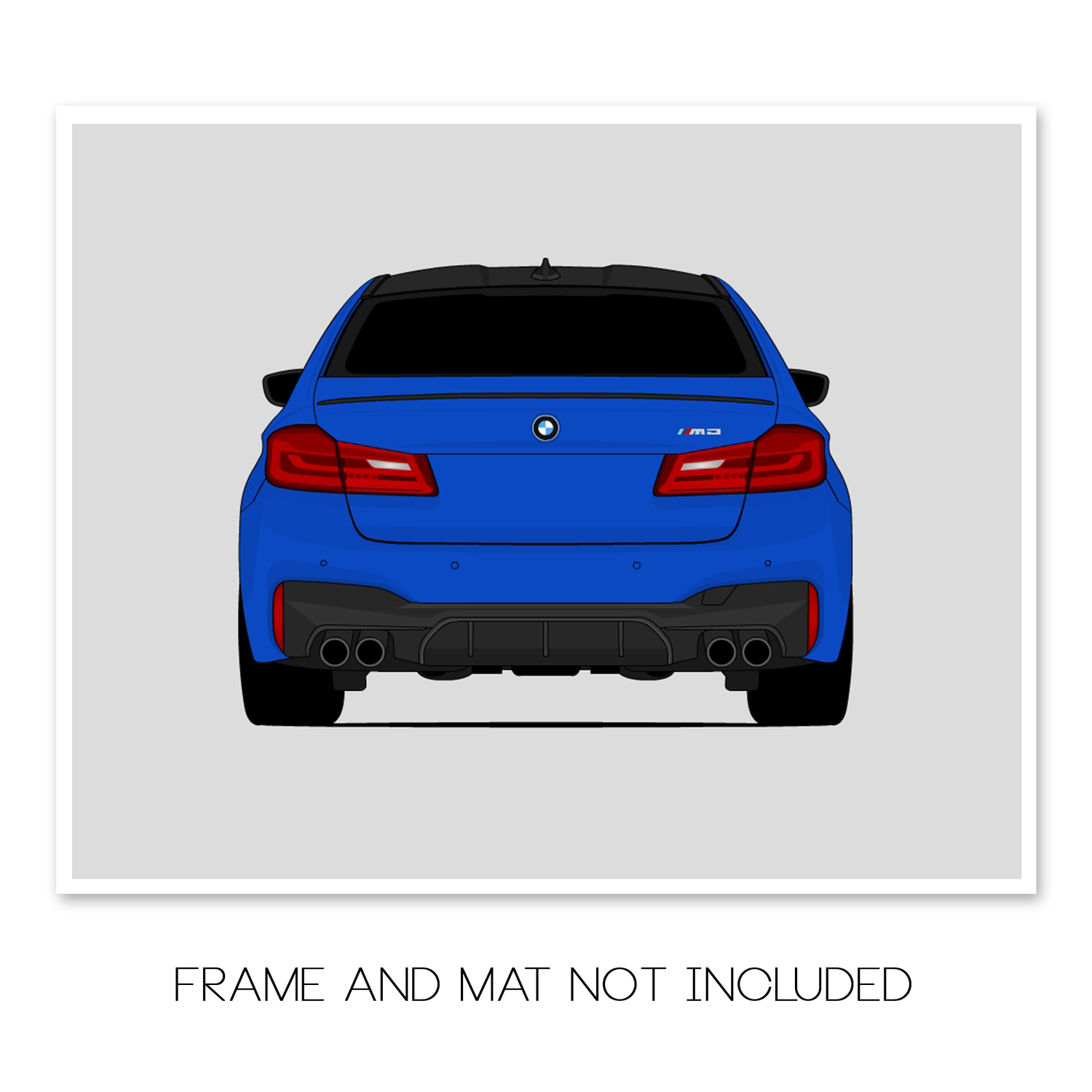 BMW M5 (2017-2020) F90 (Rear) Poster