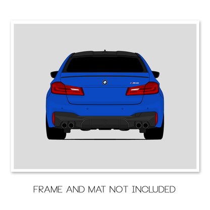 BMW M5 (2017-2020) F90 (Rear) Poster
