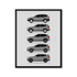 BMW X3 Generations History and Evolution Poster (Side Profile), framed with mat, variation 4