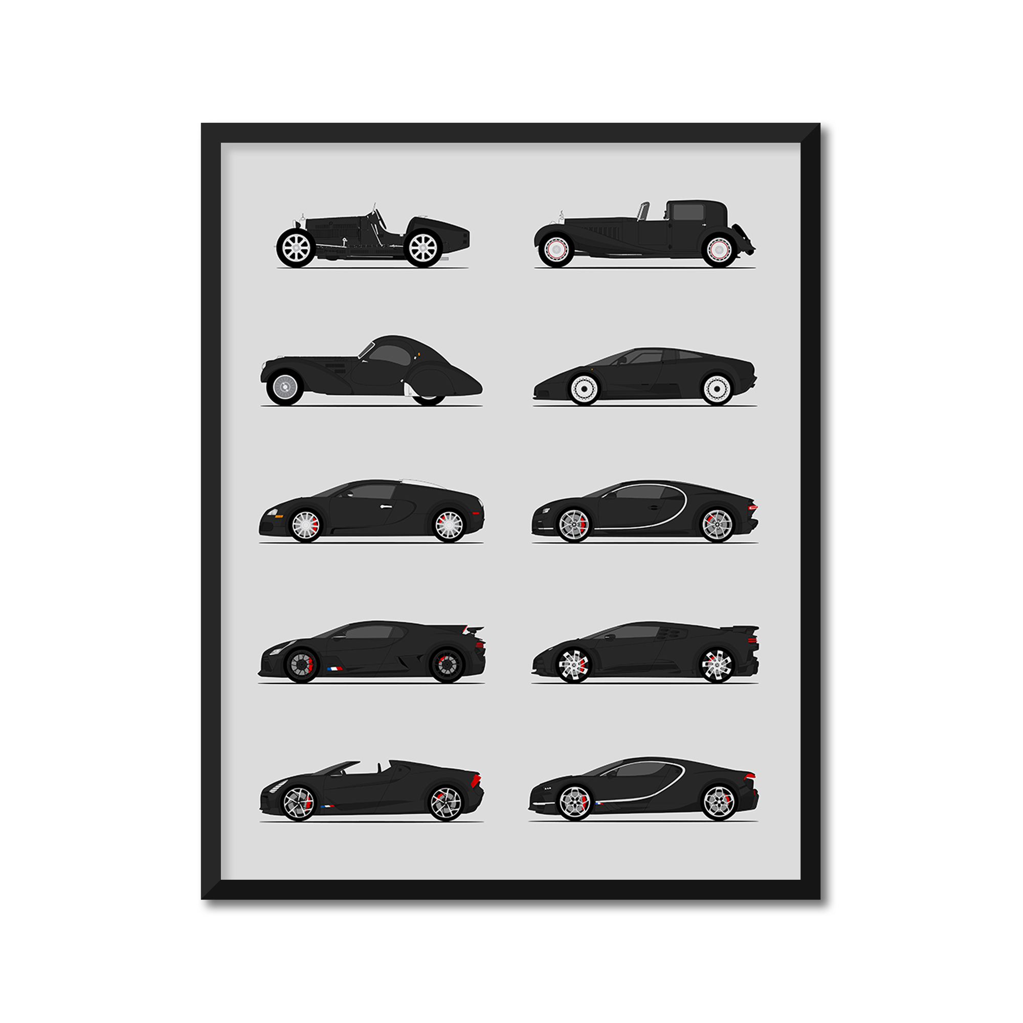 Bugatti Generations (Side Profile)