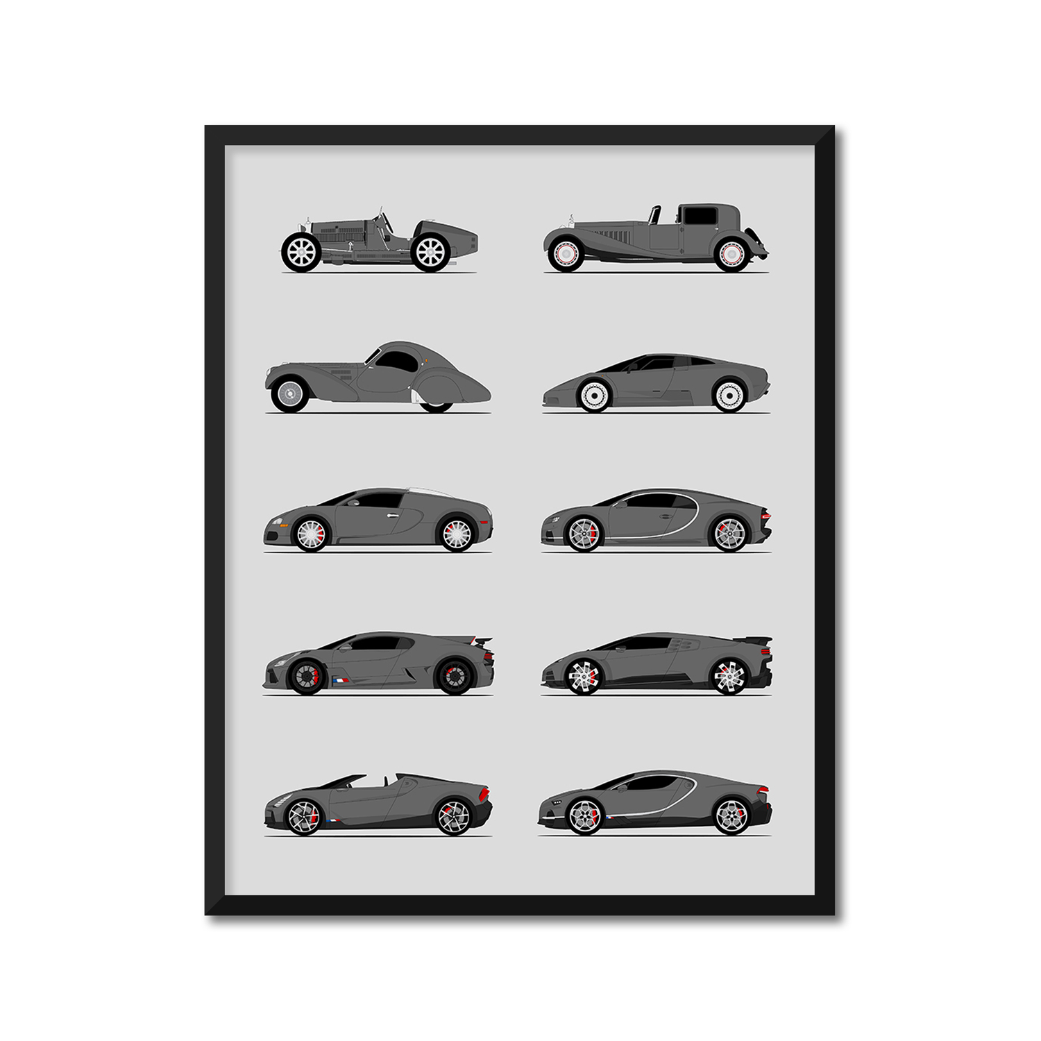 Bugatti Generations (Side Profile)