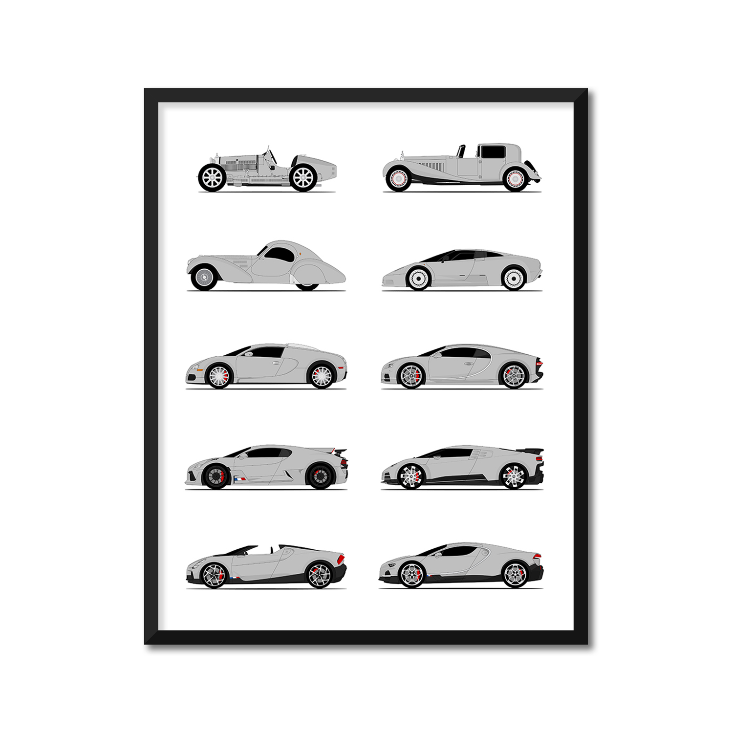 Bugatti Generations (Side Profile)