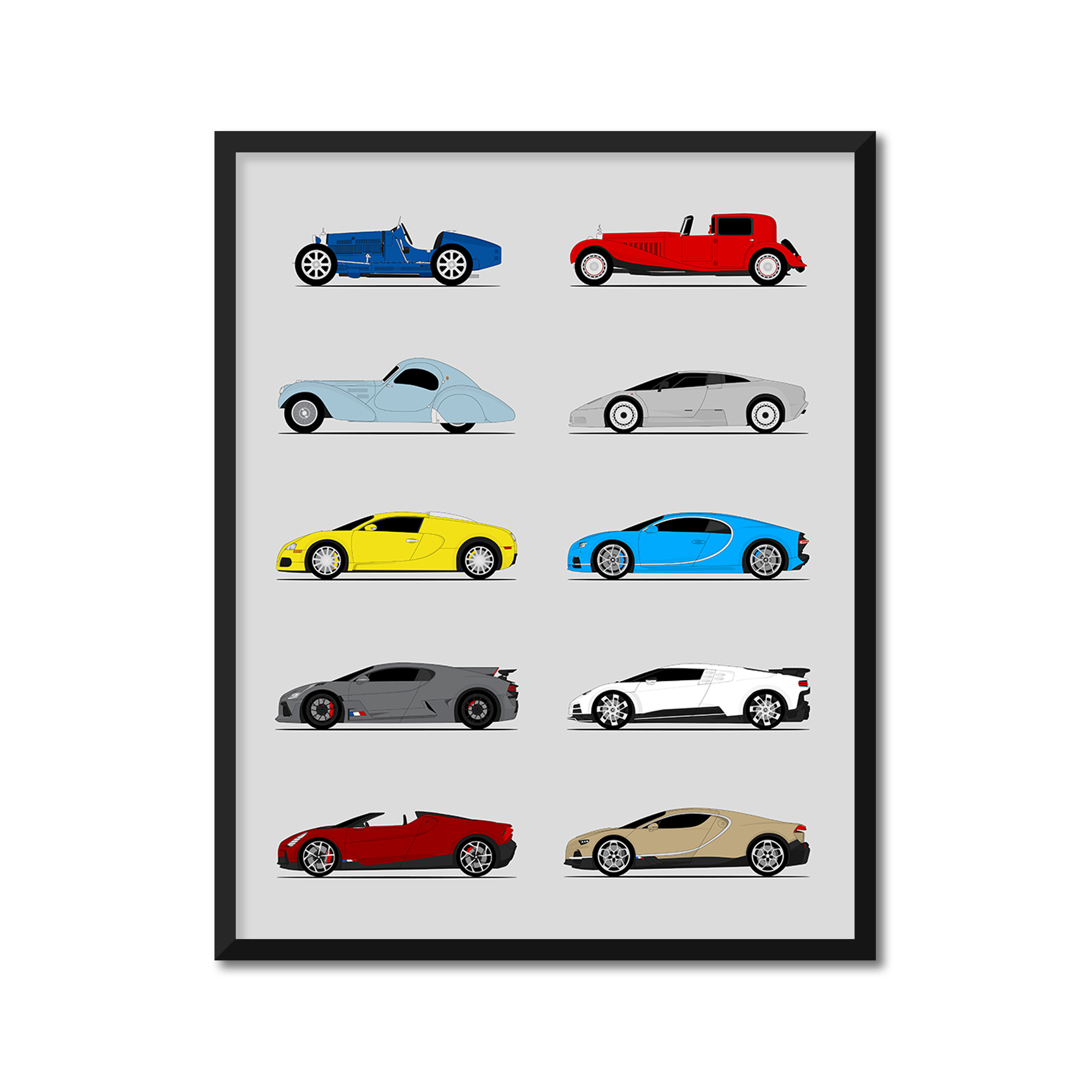 Bugatti Generations (Side Profile)