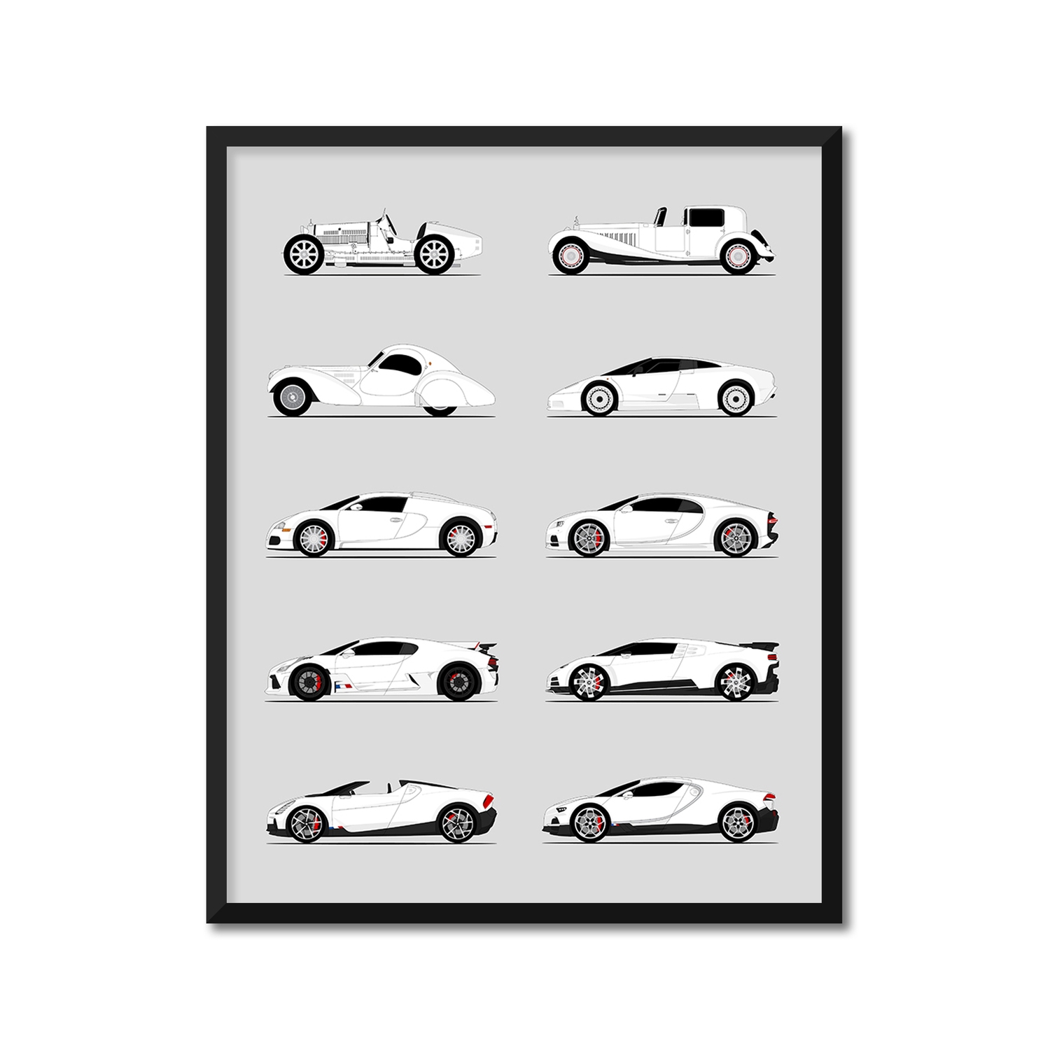 Bugatti Generations (Side Profile)