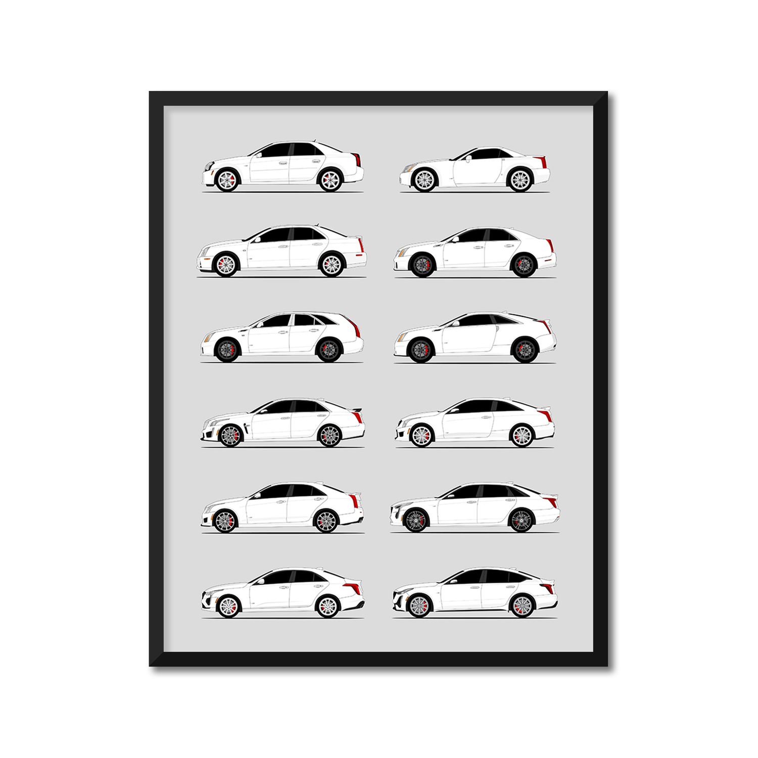Cadillac V-Series Generations (Side Profile)